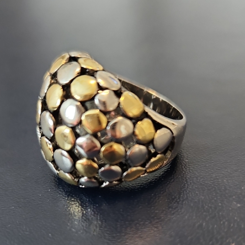 Gold And Silver Statement Ring - image 1